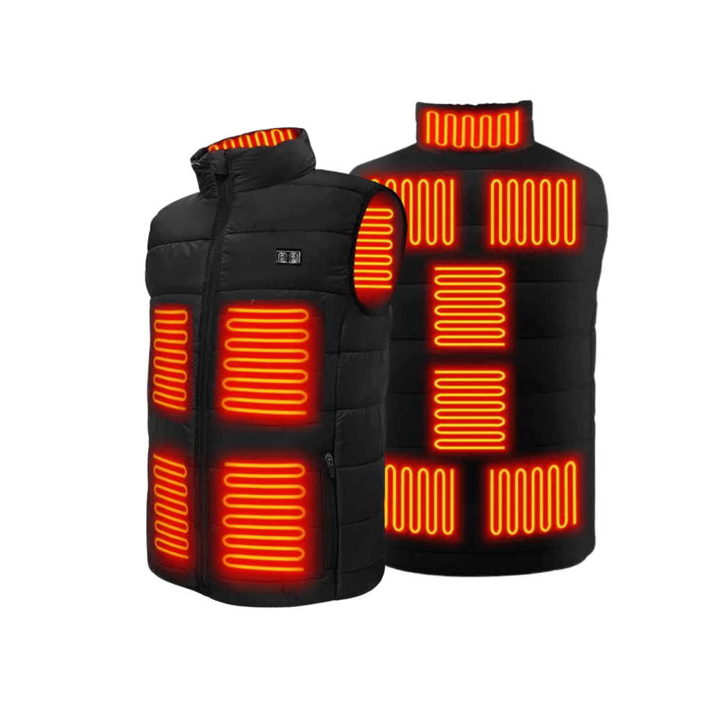 Alpenwarm HeatVest Pro – Beheizte Weste mit 9 Heiz-Zonen, USB-betrieben