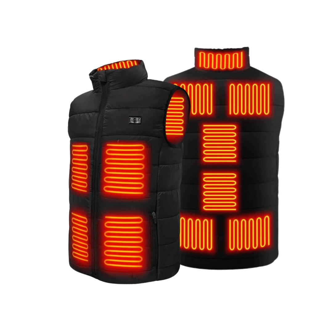 Alpenwarm HeatVest Pro – Beheizte Weste mit 9 Heiz-Zonen, USB-betrieben