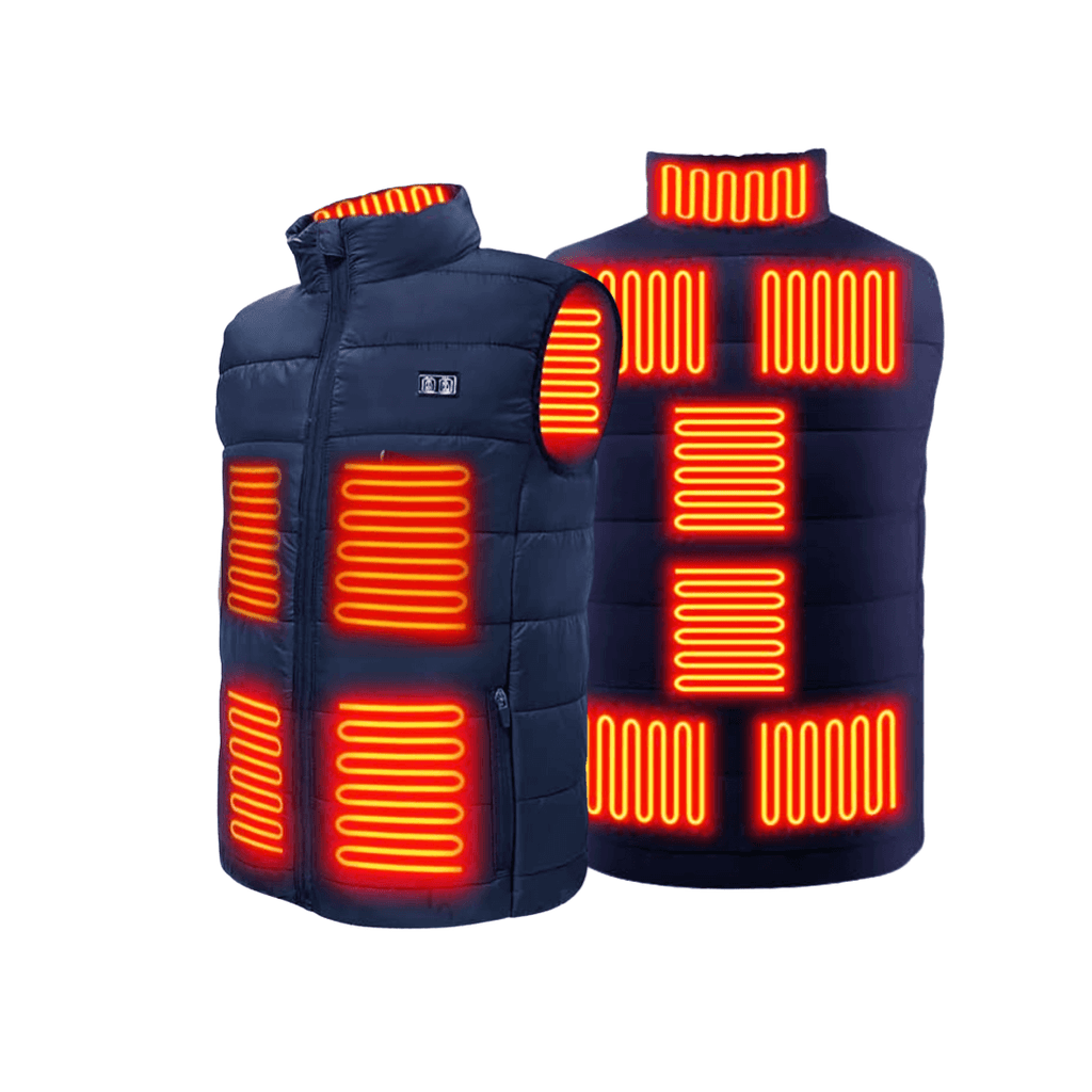 Alpenwarm HeatVest Pro – Beheizte Weste mit 9 Heiz-Zonen, USB-betrieben